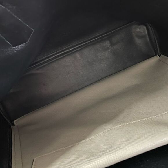 Prada Saffiano Cuir Double Bag Large in Grey Saffiano Leather - Picture 10 of 12